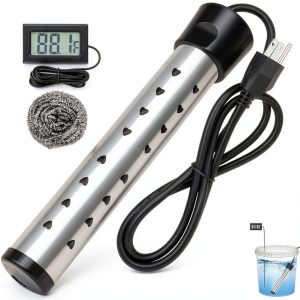 2000W Immersion Water Heater Touwenzd Portable 304 Stainless Steel LCD-0