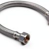EZ Fluid 12 Inch Braided Stainless Steel Water Heater Hose 3/4" FIP-0