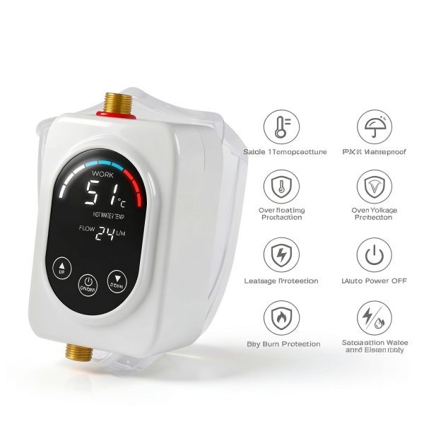 Tankless Water Heater Electric DOYXC 3000W Under-Sink Mini Portable-2