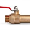 Full Port Water Heater Drain Valve House Mods HMP012 3/4 Brass-2