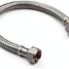 EZ Fluid 12 Inch Braided Stainless Steel Water Heater Hose 3/4" FIP-5