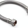 EZ Fluid 12 Inch Braided Stainless Steel Water Heater Hose 3/4" FIP-3
