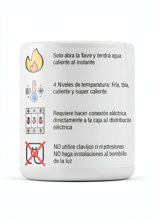 Electric shower FAME SUPERDUCHA QUATTRO 110V 4-Temp Tankless Heater-6