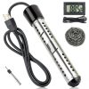 Immersion Water Heater Electric, 2000W Portable Hot Water Heater with 304 S S Guard & LCD Thermometer, Submersible Water Heater Heats up 5 Gallons of Water in Minutes for Bucket Bathtub Small Pool-0