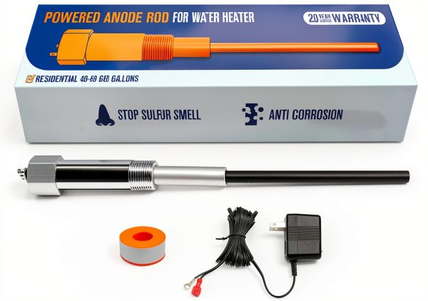 Powered Anode Rod HertzEagle Water Heater 12in 40-89 Gallon Electric-0