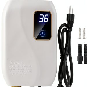 Tankless Water Heater Electric 3000W xwdzswgs Under‑Sink White Compact-0
