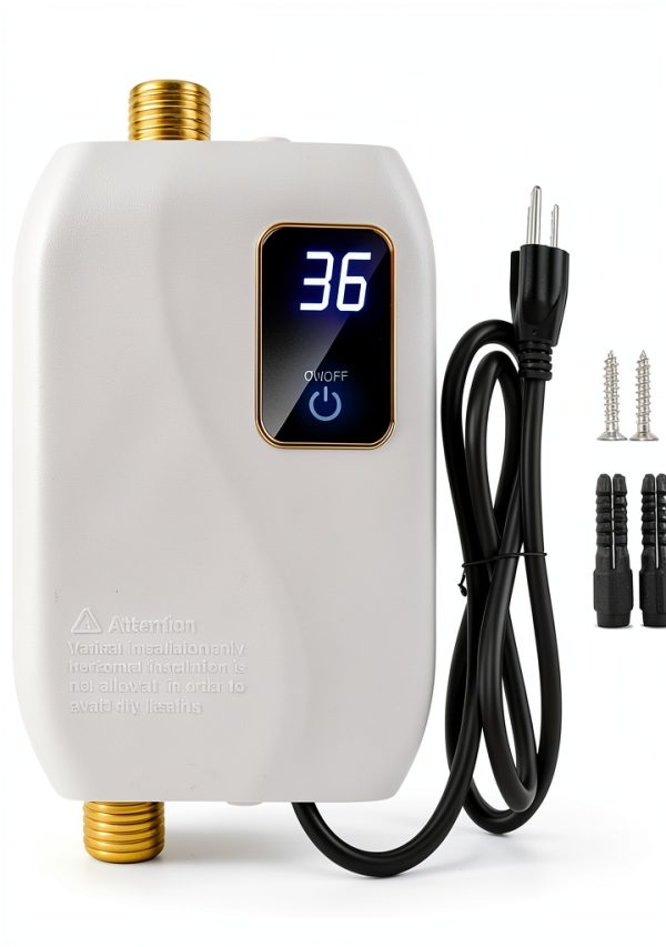 Tankless Water Heater Electric 3000W xwdzswgs Under‑Sink White Compact-0